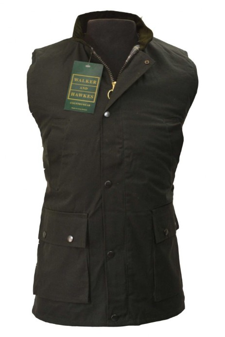 GILET IN COTONE CERATO DUE TASCHE SCALDAMANI E DUE TASCONI